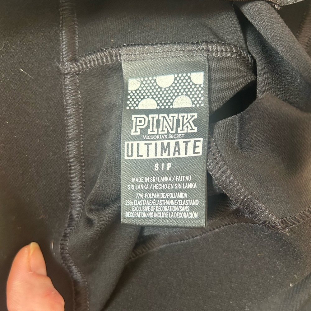PINK Victoria's Secret Black Leggings with Colorful Pattern - Picture 5 of 5